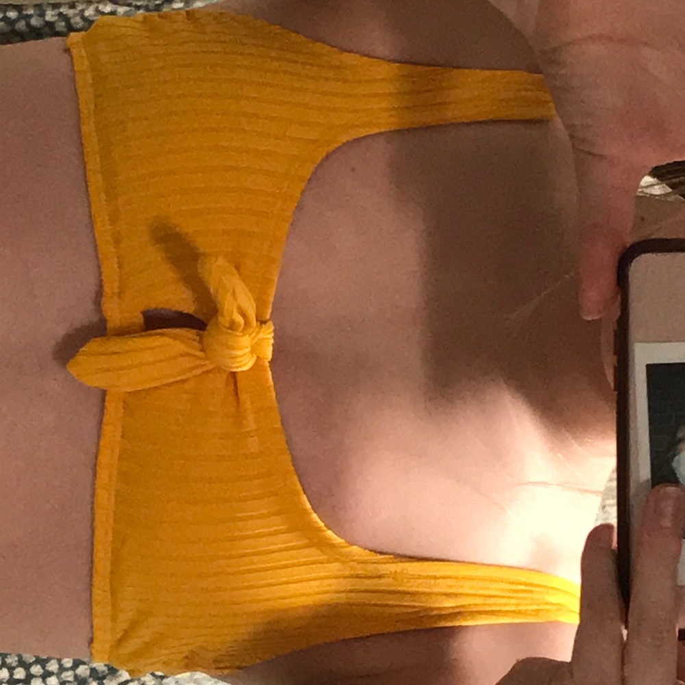 Dark yellow bathing suit top